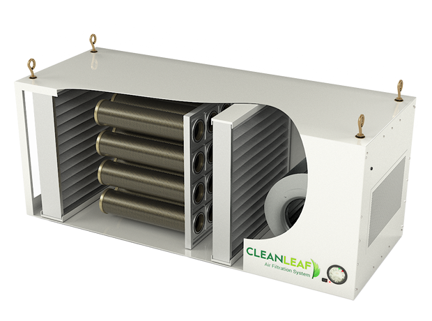 A detailed look at the build and details of a CleanLeaf Odor Control Series air filtration system.