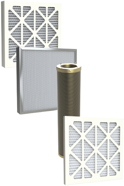 All-Inclusive HEPA and carbon air filtration systems filters setup.